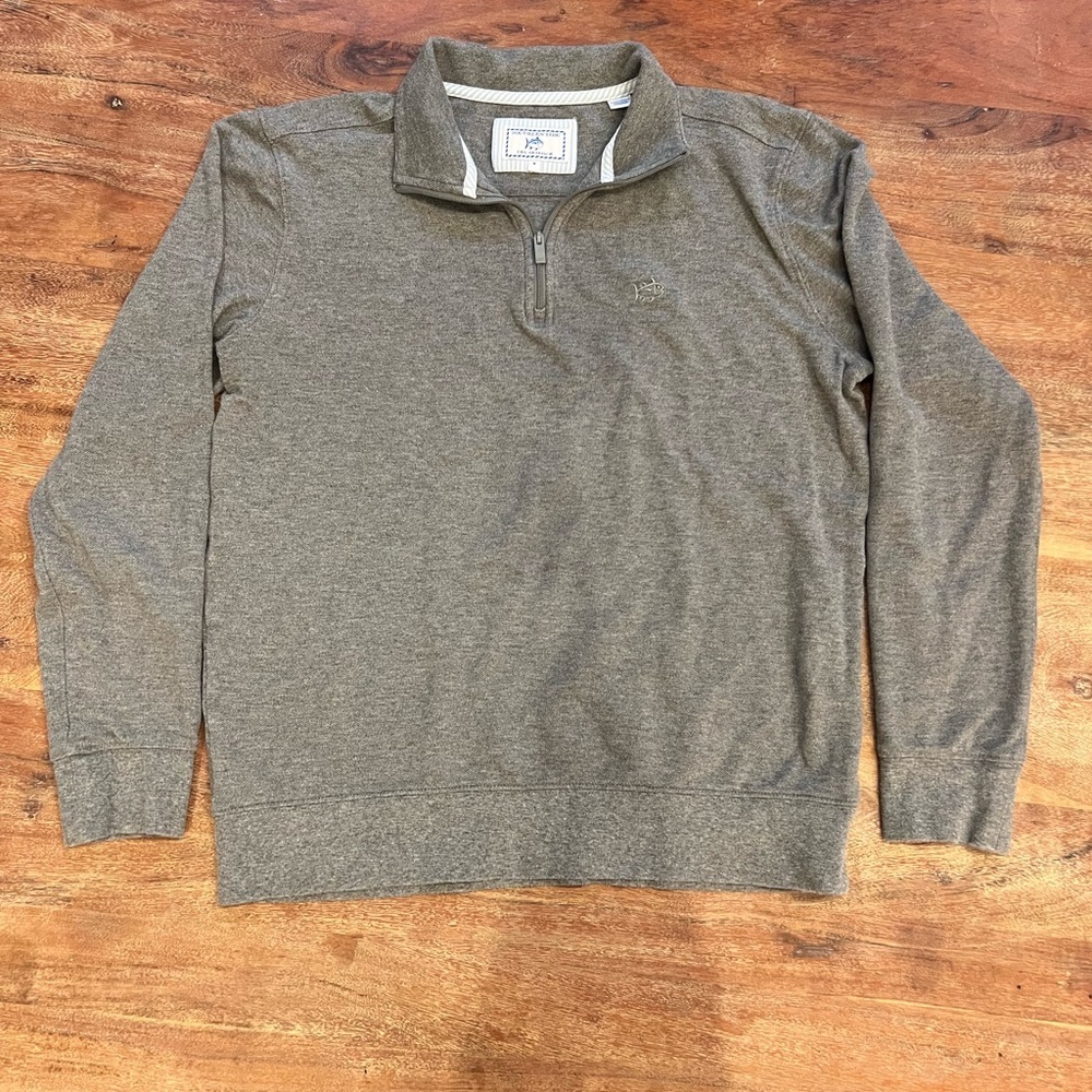 Southern Tide men’s The Skipjack gray 1/3 zip pullover size small